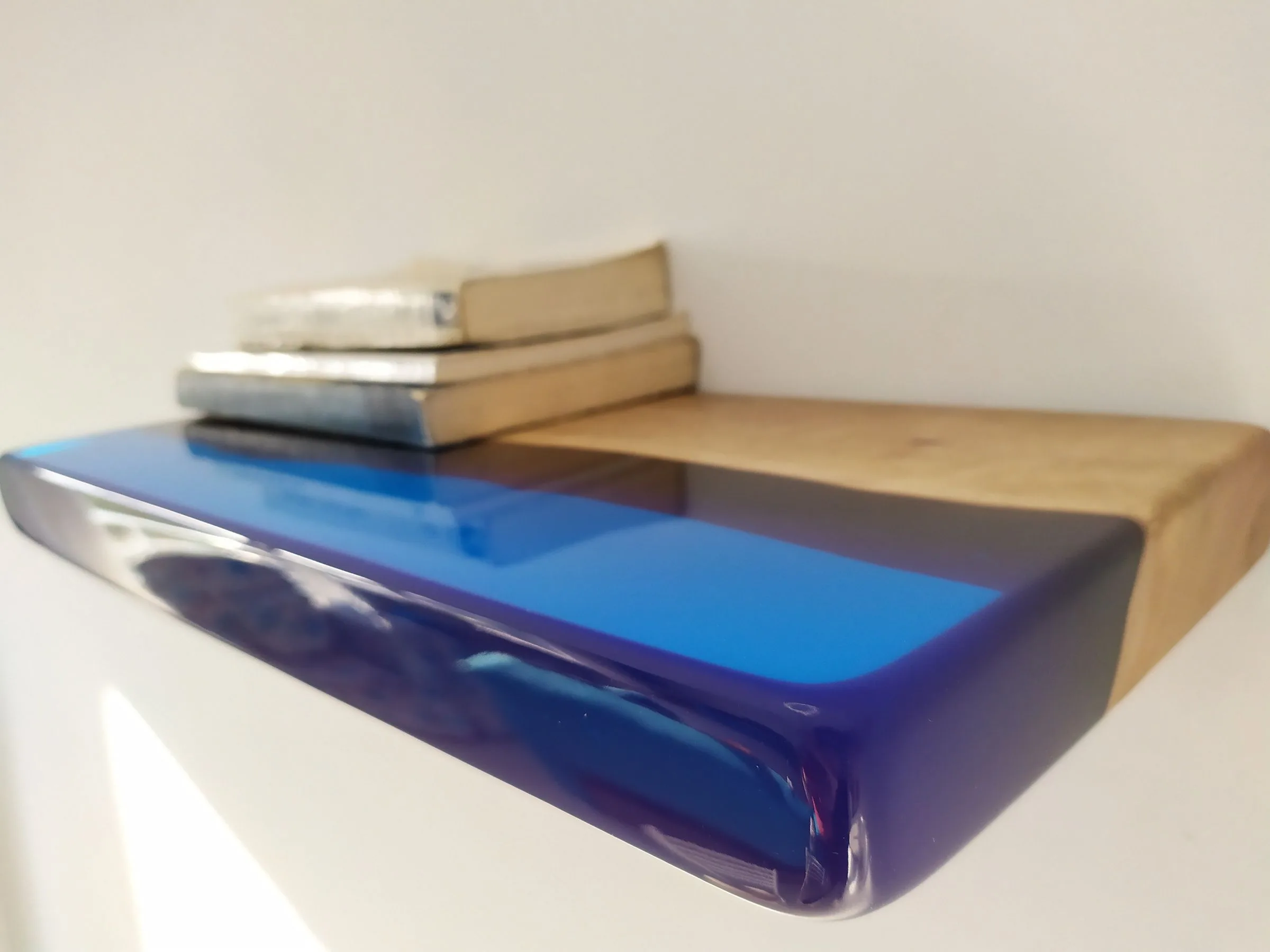 Custom size walnut floating shelf