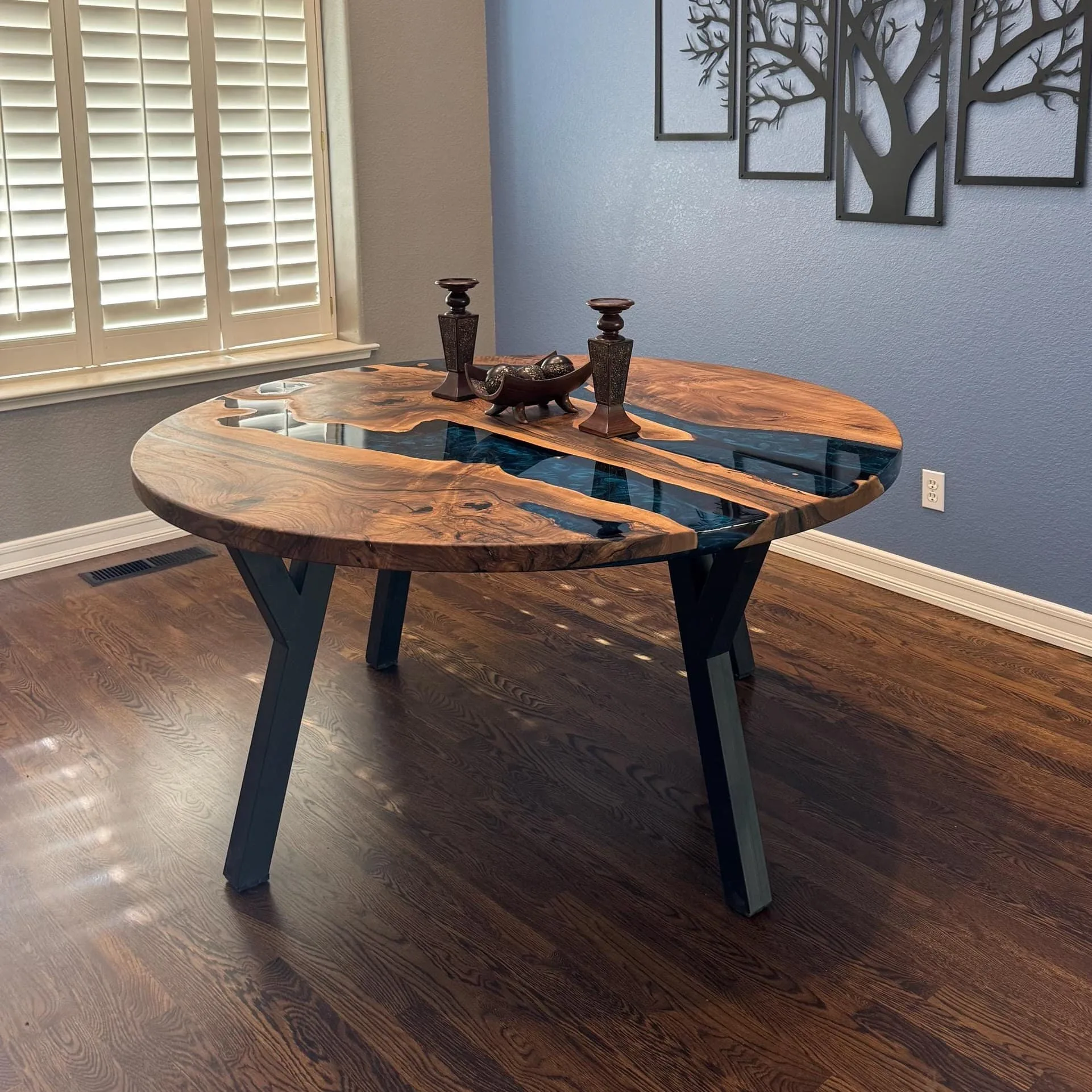 Walnut Epoxy Dining Table