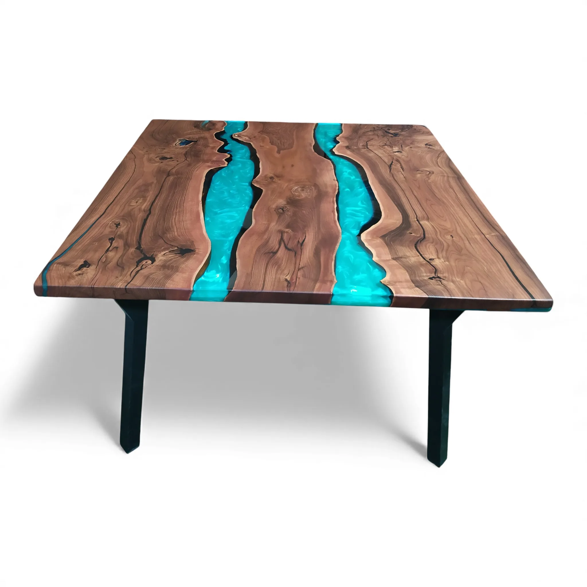 Luxury epoxy river dining table for a modern home