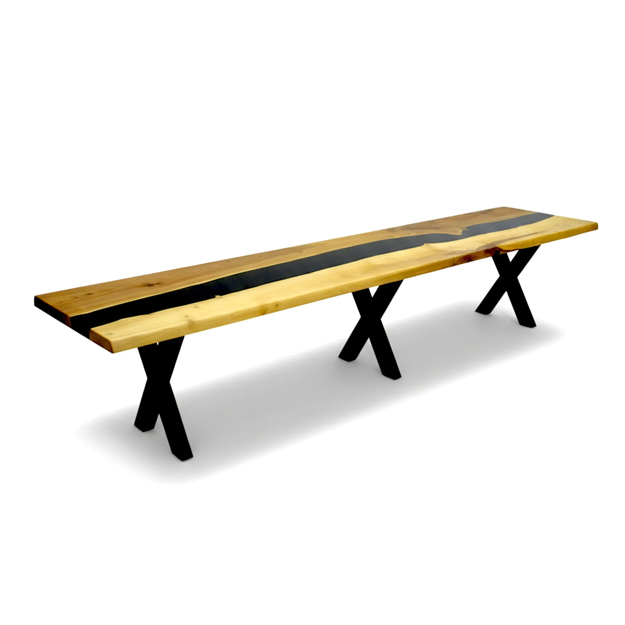 Custom size epoxy entryway bench