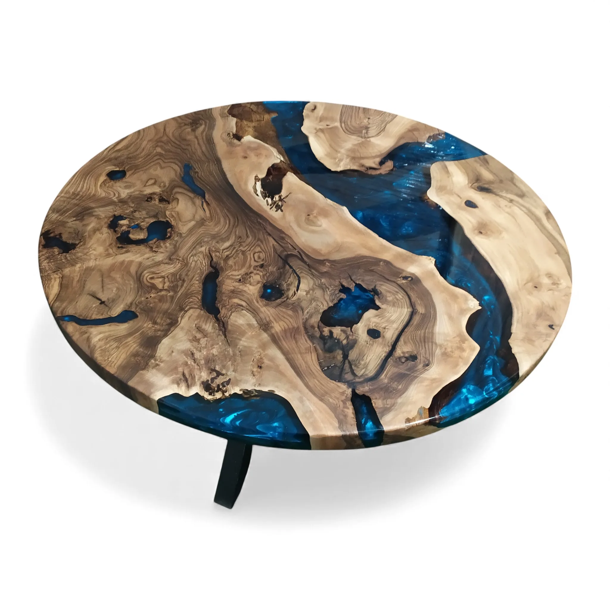 Handmade walnut epoxy coffee table