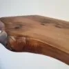Close grain walnut live edge wood shelf