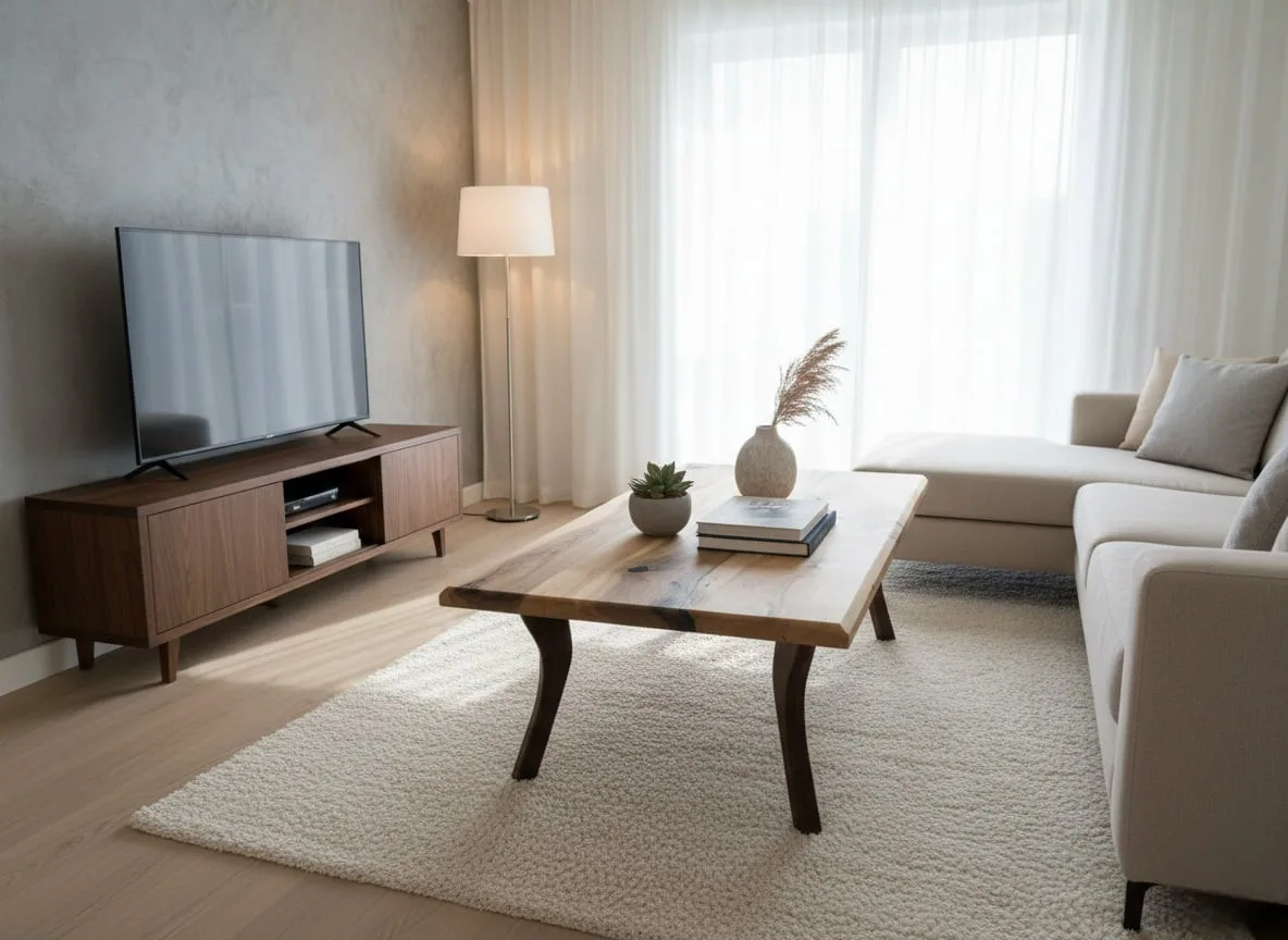 Modern Wood Coffee Table – 8 Premium Leg Options, Handcrafted Walnut Beauty for Stylish Living Rooms - Image 3