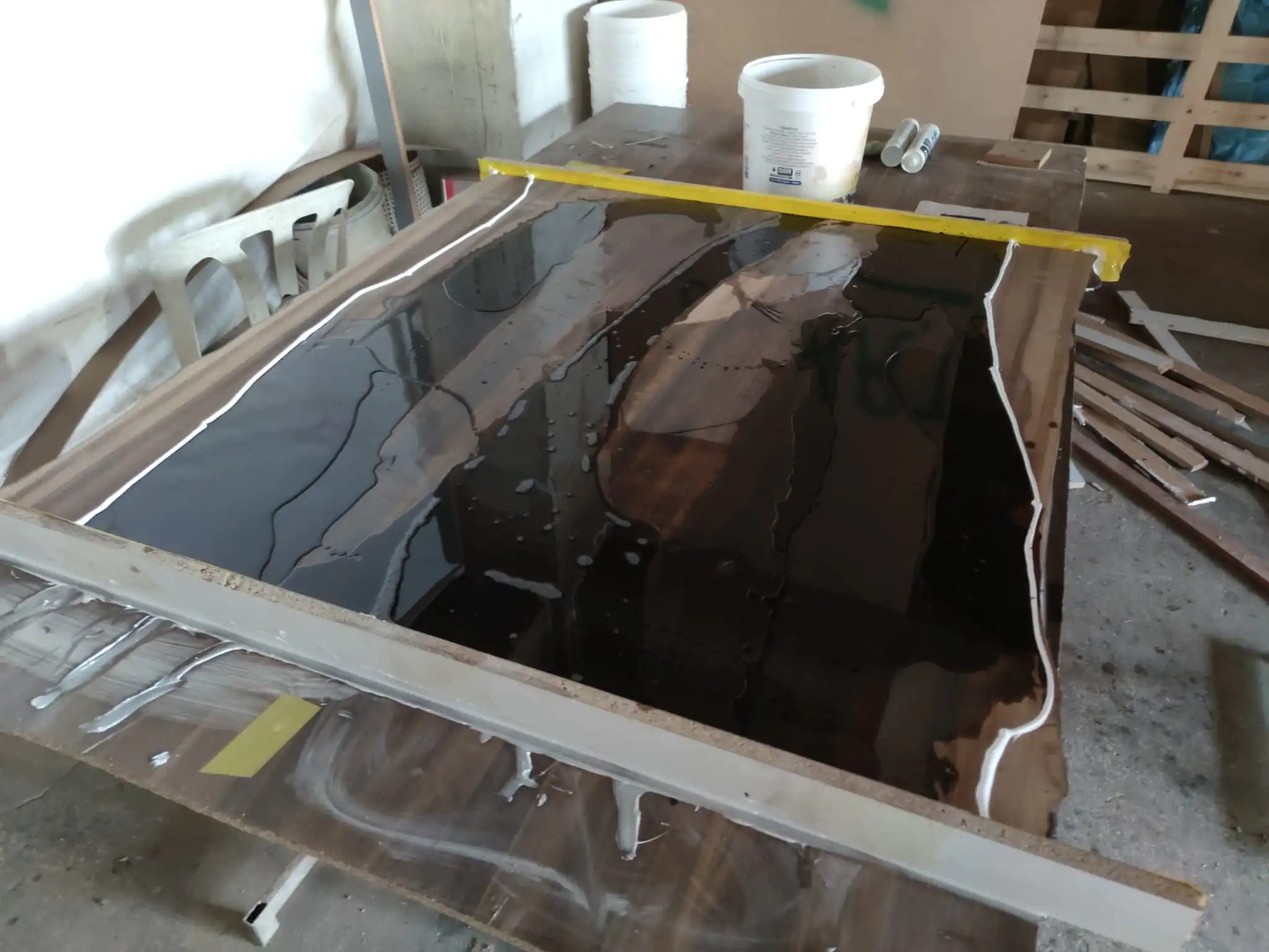Epoxy dining table production Ankara workshop