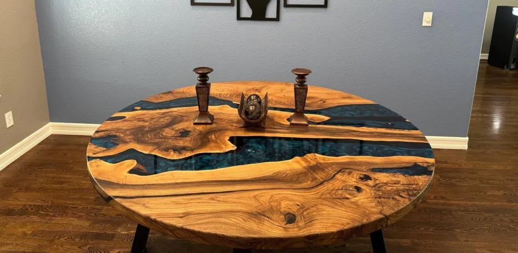 Handcrafted Round Epoxy Dining Table