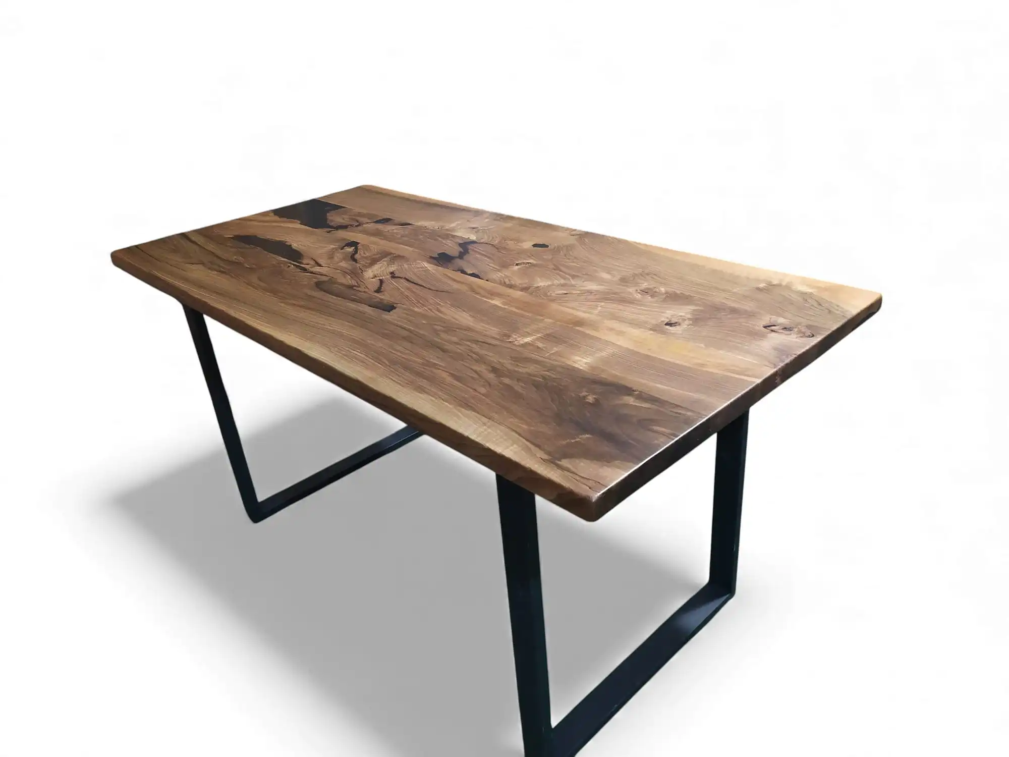 custom counter height wood table made from solid walnut by WOWbyALP