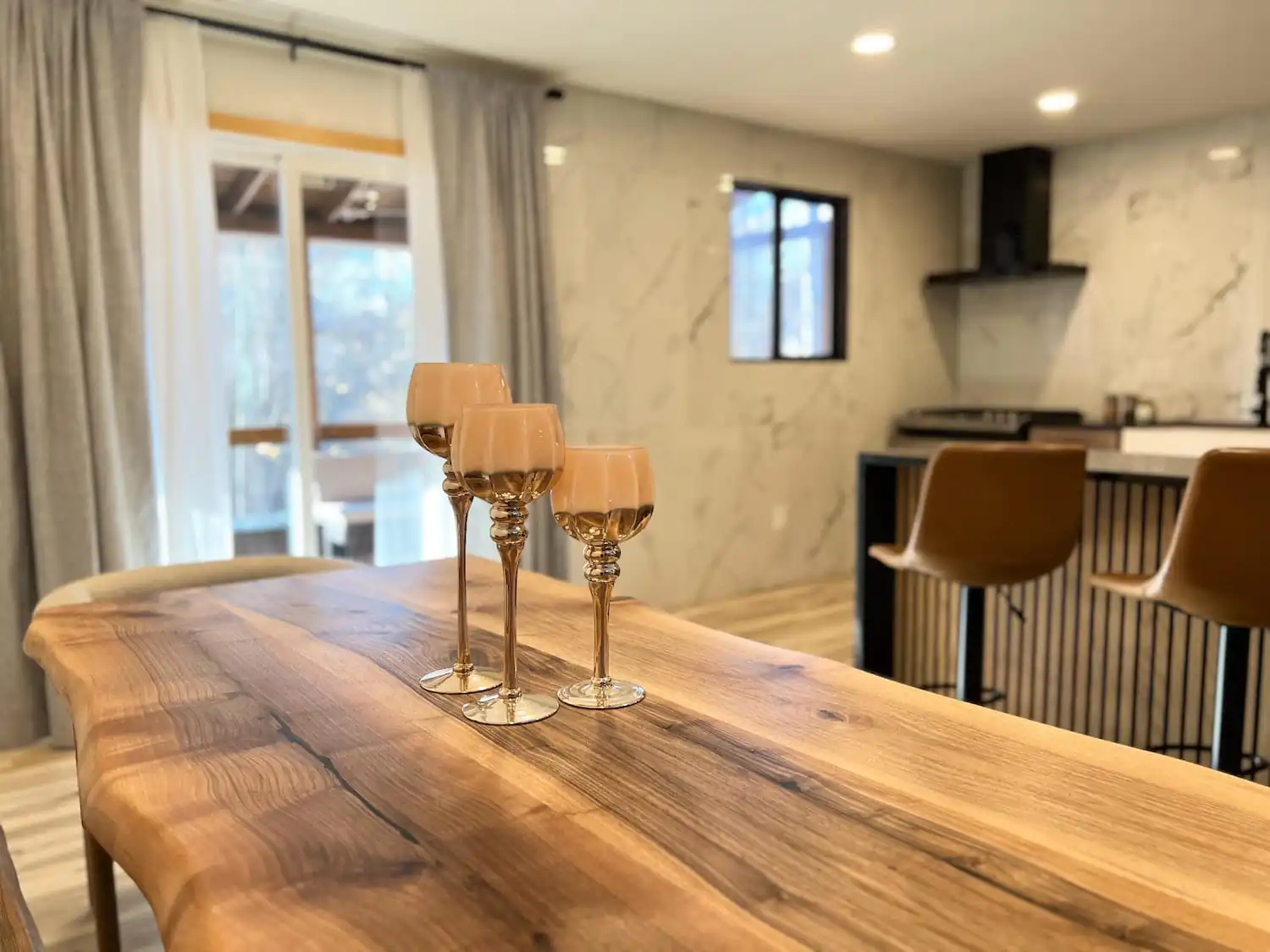 custom hardwood dining table with bench made to order by WOWbyALP artisans