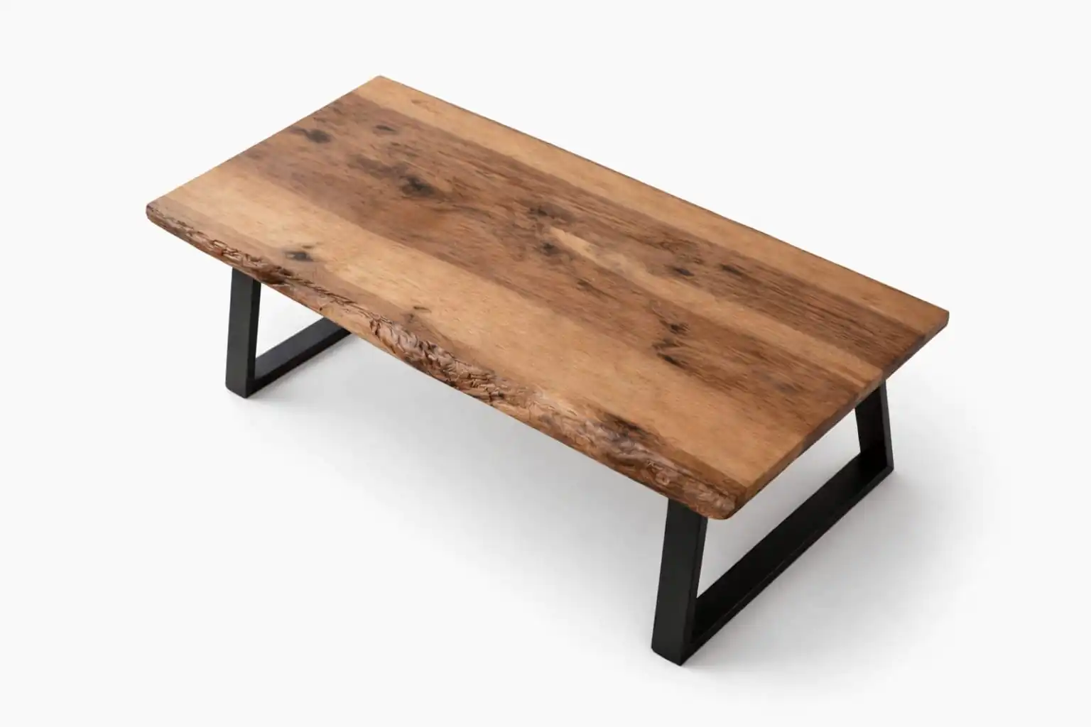 custom live edge walnut wood coffee table design