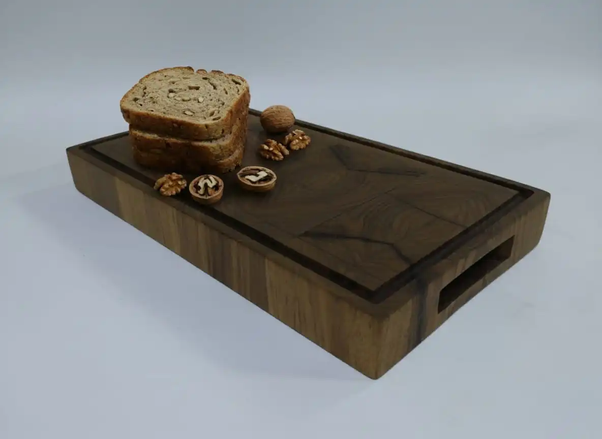 end grain cutting board handcrafted butcher block made from solid hardwood in WOWbyALP workshop Ankara