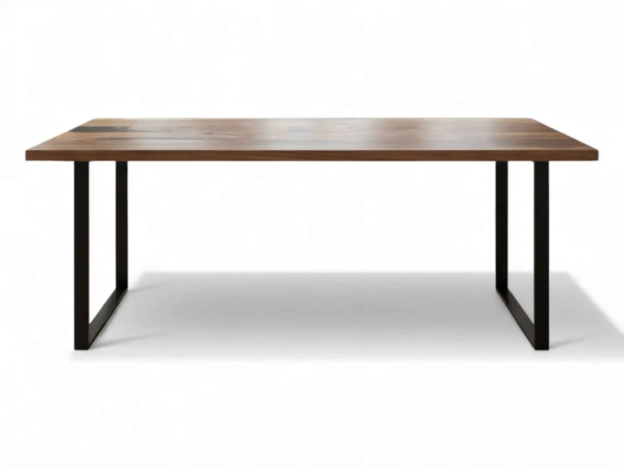 large counter height wood table custom size walnut slab