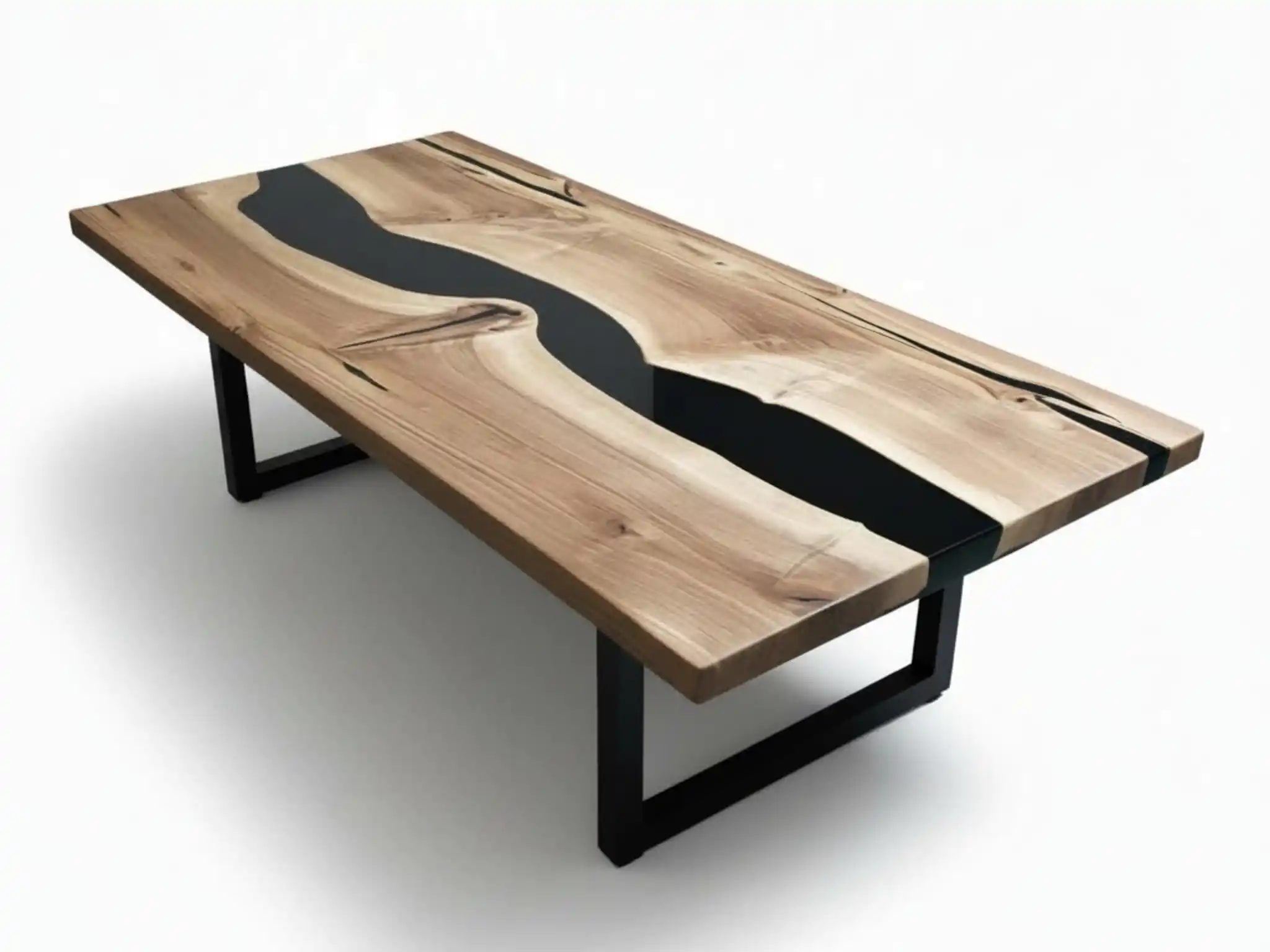 luxury epoxy resin coffee table handcrafted walnut statement furniture design