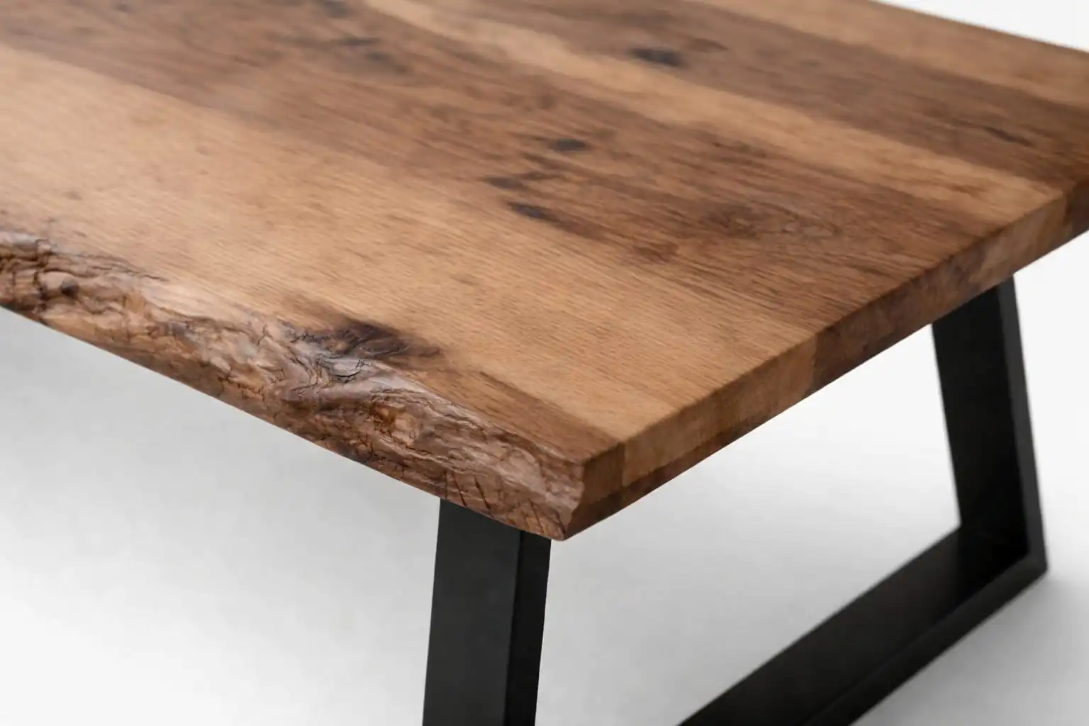natural walnut live edge coffee table organic shape