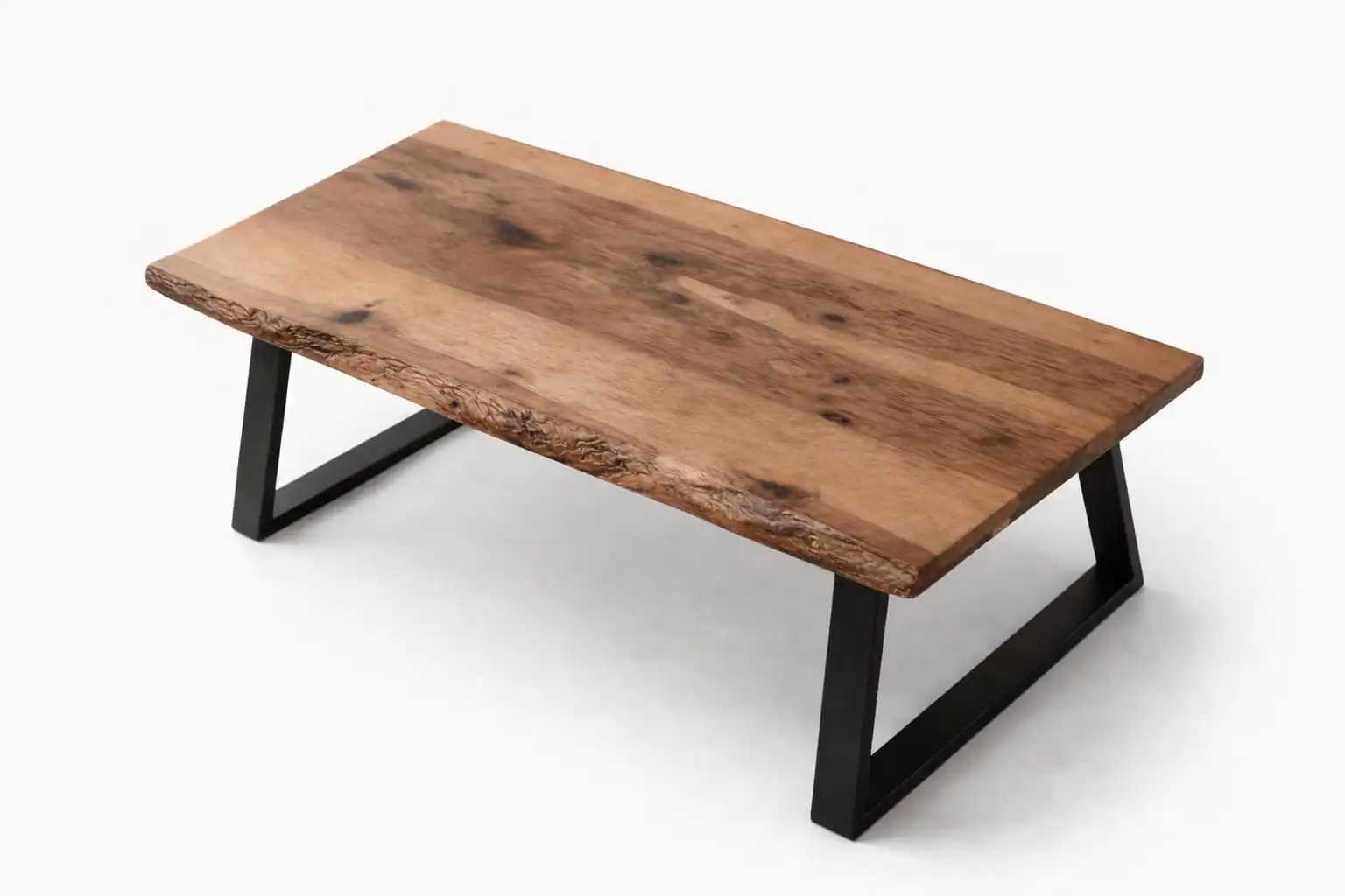 handcrafted walnut live edge coffee table modern interior