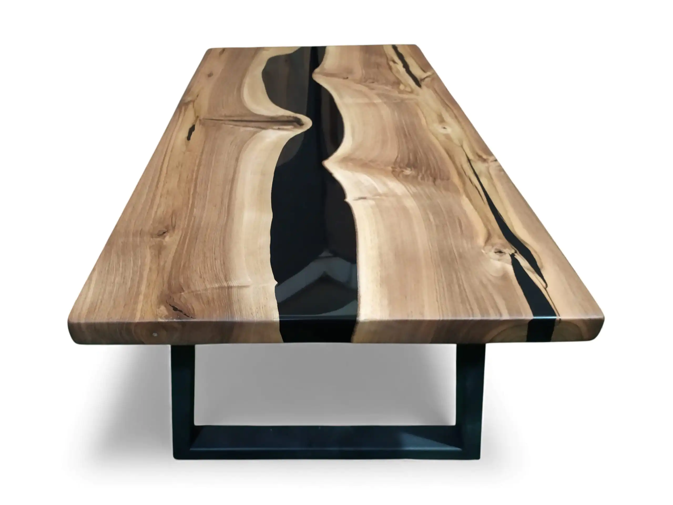 epoxy resin coffee table by WOWbyALP handcrafted in Ankara Turkey from solid walnut