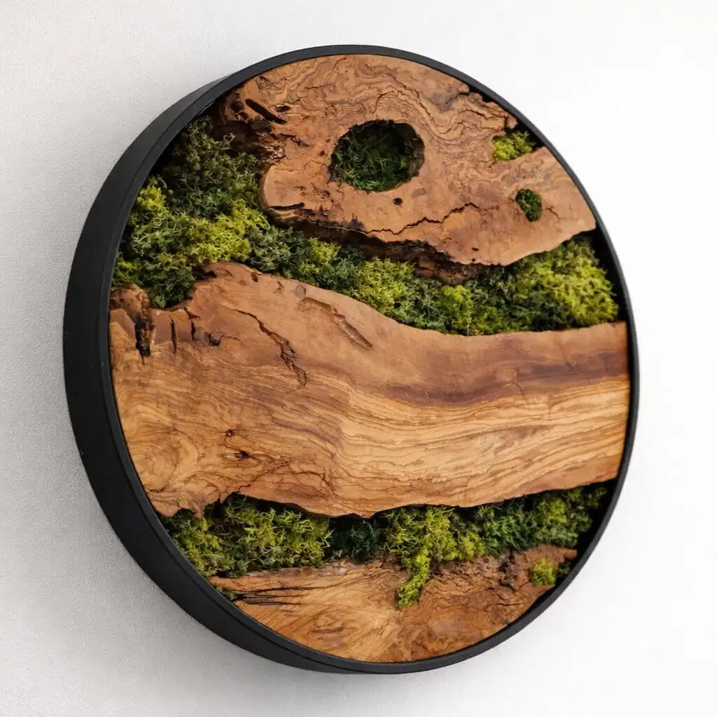 Round moss wall art Ankara workshop WOWbyALP